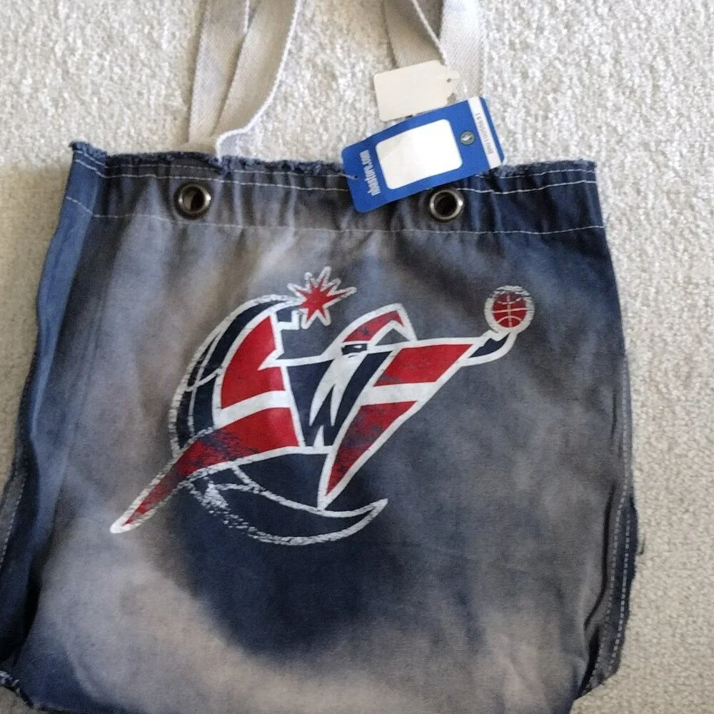 NBA Washington Wizards Tote Bag Vintage Distressed New WIth Tag - Picture 2 of 6